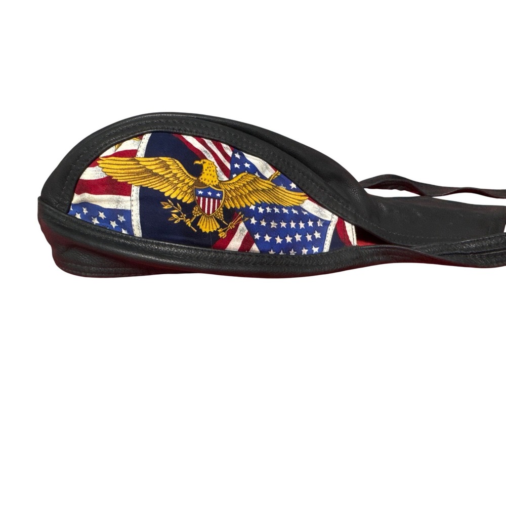 Leather Headwrap‎ Unisex One Size Black Excellent American Eagle Biker